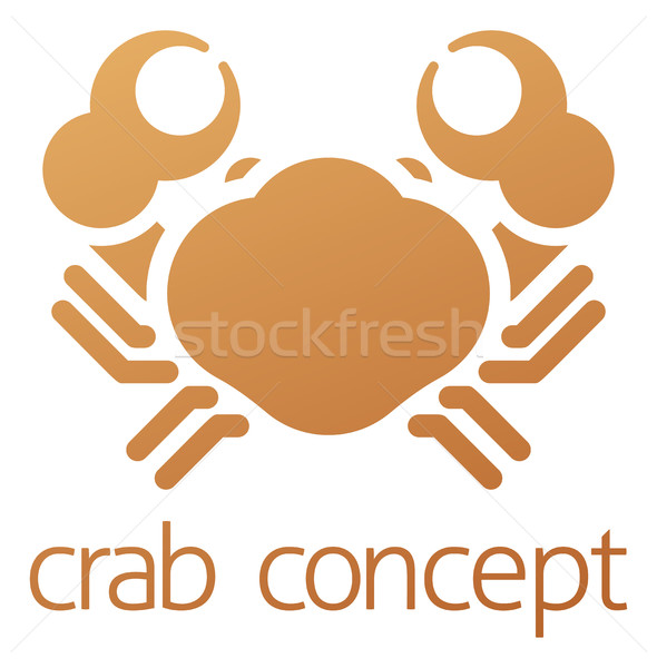 Krab ikona ilustracja przestrzeni tekst żywności Zdjęcia stock © Krisdog