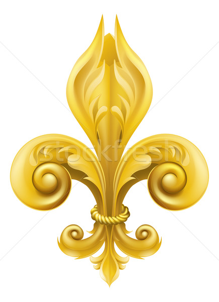 Gold Fleur-de-lis design Stock photo © Krisdog