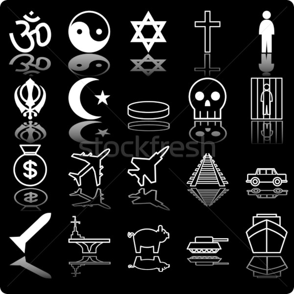 Demográfiai lakosság ikon gyűjtemény szimbólumok ahogy használt Stock fotó © Krisdog