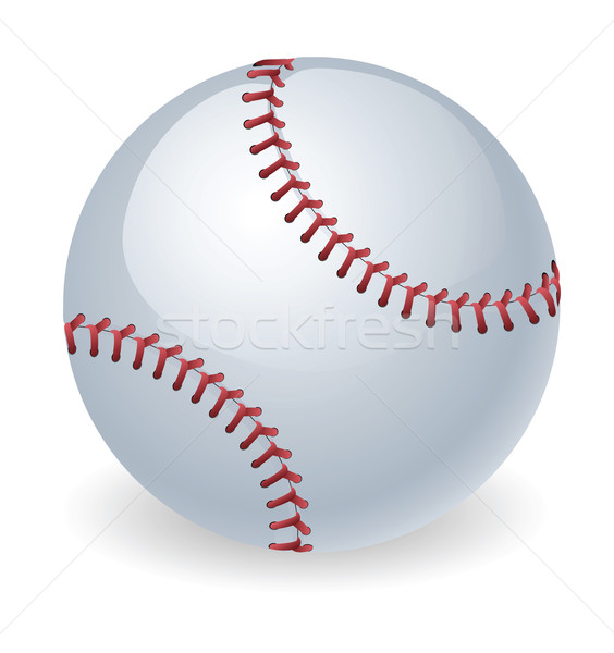 Fényes baseball labda illusztráció sport piros Stock fotó © Krisdog