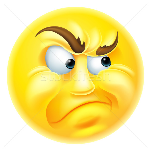 Angry or Jealous Emoticon Emoji Stock photo © Krisdog