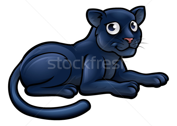 черный Panther животного счастливым фон Сток-фото © Krisdog