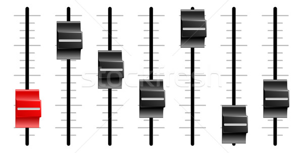 Sound or video control board Sliders or faders Stock photo © Krisdog