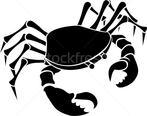 Imagine de stoc: Crab · ilustrare · monocrom · abstract · semna · animal