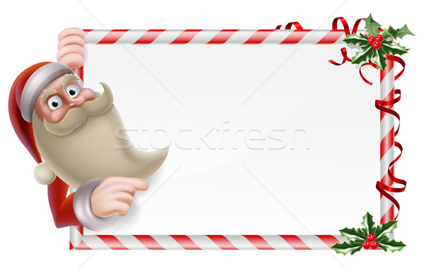 Santa Christmas Sign Stock photo © Krisdog