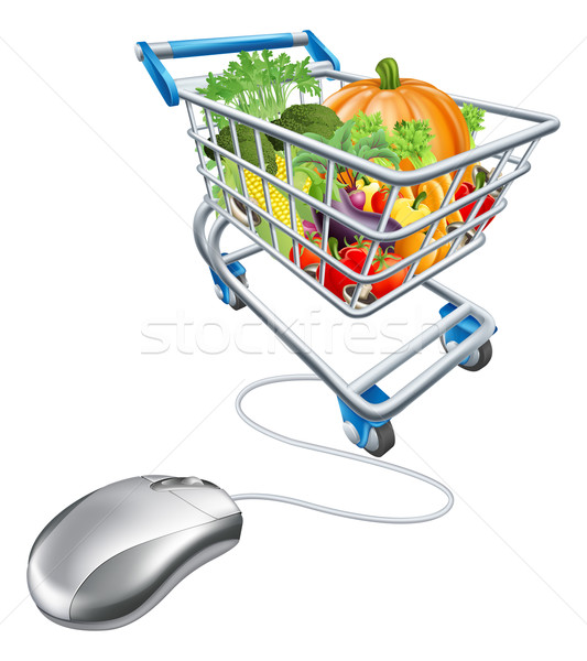 Online grocery shopping concept Stock photo © Krisdog