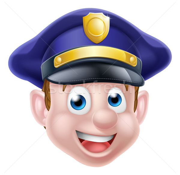 Cartoon Policeman Face Stock photo © Krisdog