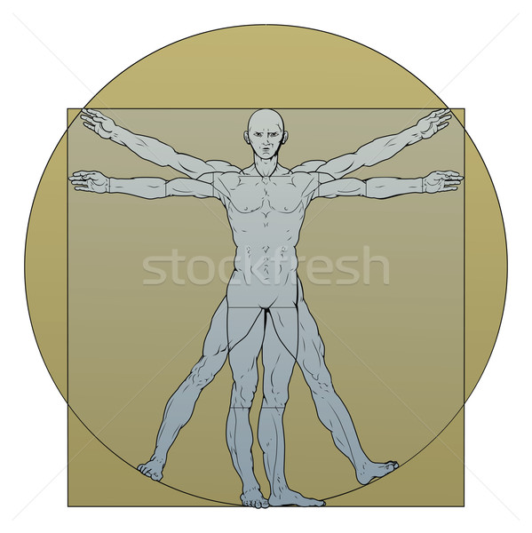 Stock photo: Vitruvian man