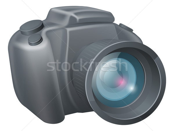 Cartoon камеры иллюстрация dslr стиль технологий Сток-фото © Krisdog