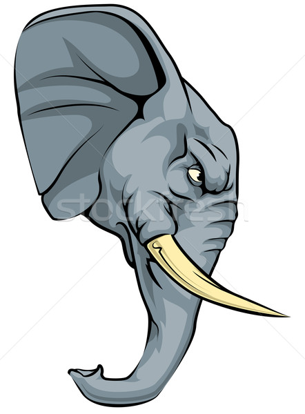Elefanten Maskottchen Zeichen Illustration Tier Stock foto © Krisdog