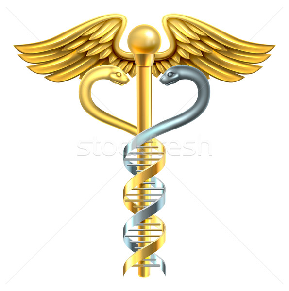 DNS dupla spirál grafikus orvosi szimbólum Stock fotó © Krisdog