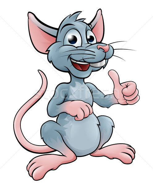 Cute cartoon souris rat mascotte Photo stock © Krisdog