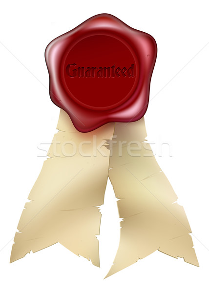 Guaranteed Wax Seal and ribbon Stock photo © Krisdog