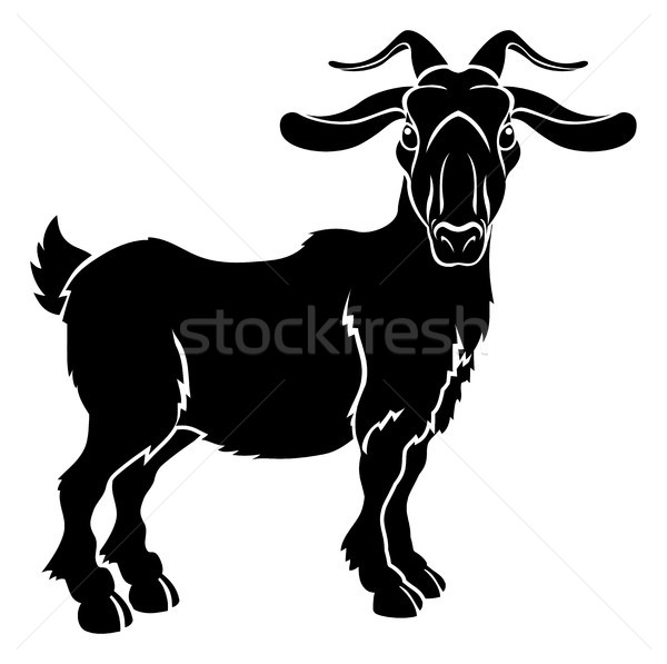 Stylised goat illustration Stock photo © Krisdog