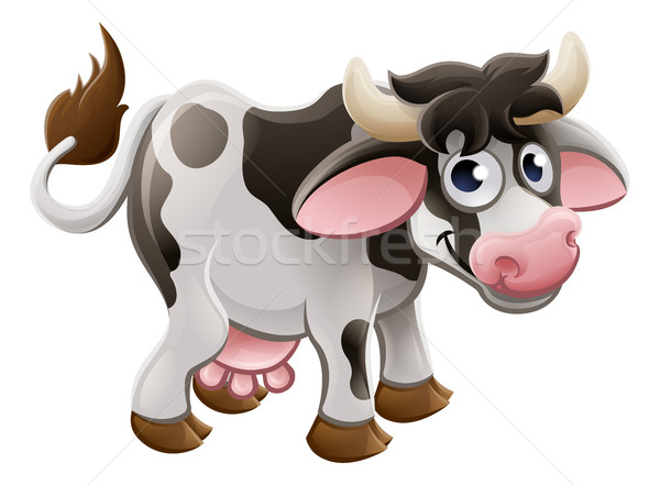 Rajz aranyos tehén haszonállat karakter baba Stock fotó © Krisdog