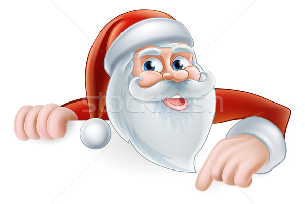 Cartoon Santa Pointing Stock photo © Krisdog