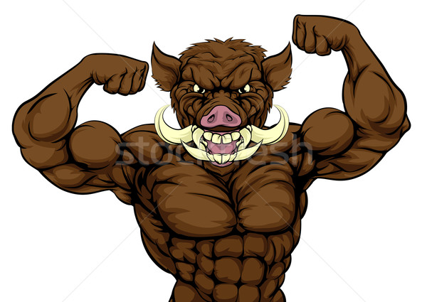 Boar Hog Mascot Stock photo © Krisdog