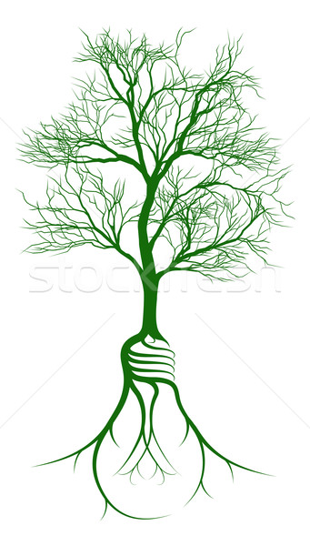 Light Bulb Roots Tree Stock photo © Krisdog