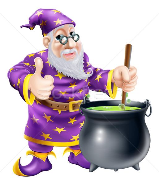 Wizard and cauldron Stock photo © Krisdog