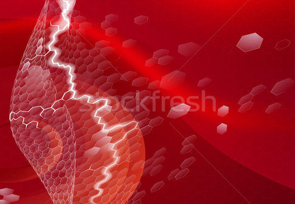 Red hexagons business background Stock photo © Krisdog