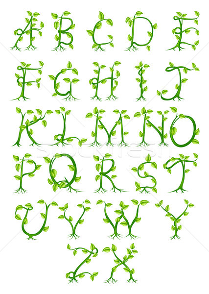 Plant alphabet letters Stock photo © Krisdog