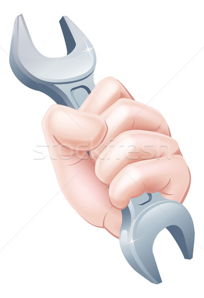 Cartoon Spanner Hand Stock photo © Krisdog