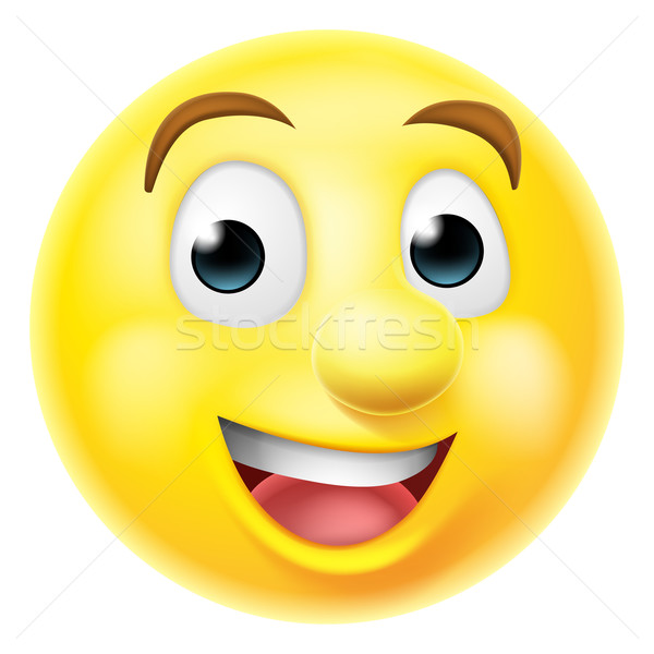 Happy smiling emoji emoticon Stock photo © Krisdog