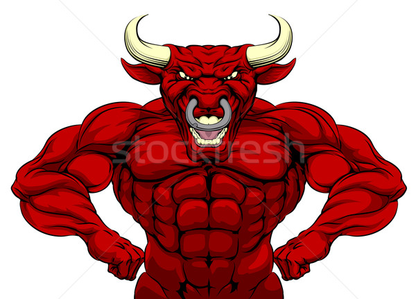 Bull Sports Mascot Stock photo © Krisdog