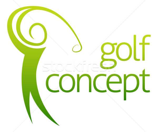 Stock photo: Golf swing abstract