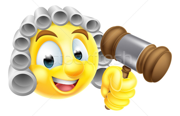 Stock photo: Emoticon Emoji Judge Character