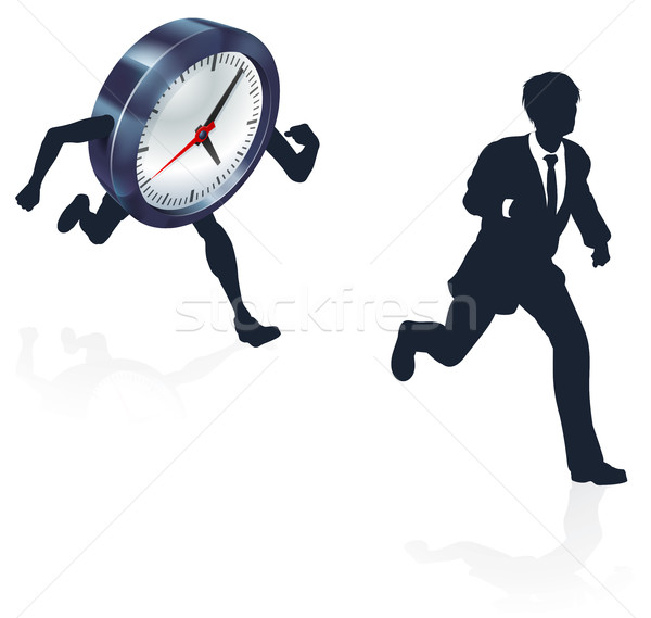 Clock Race Business Man Concept Stock photo © Krisdog