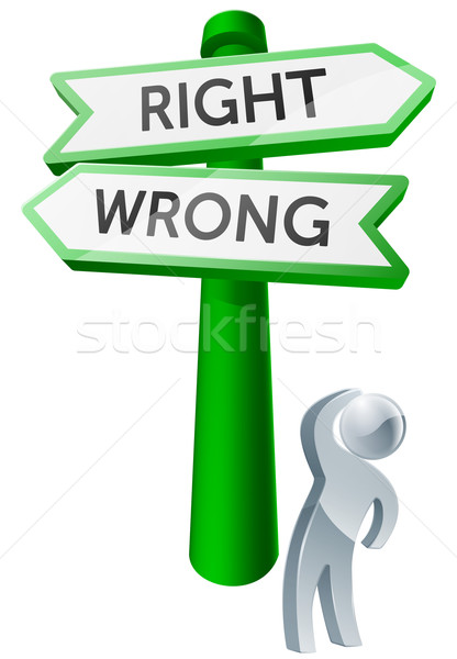 Right or Wrong concept Stock photo © Krisdog