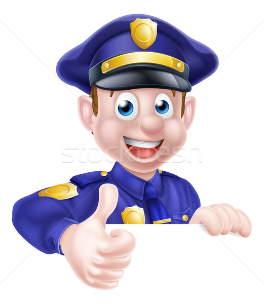 Policeman Giving Thumbs Up Stock photo © Krisdog