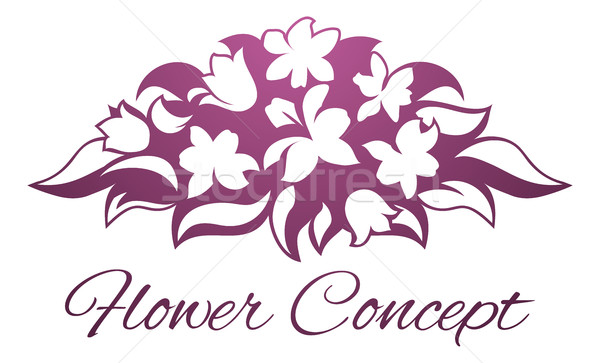ストックフォト: 花 · 花屋 · フローラル · デザイン · アイコン · 抽象的な