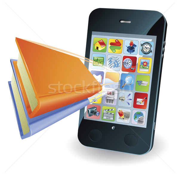 Smartphone book concept Stock photo © Krisdog