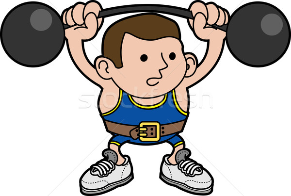 Illustration of male weightlifter Stock photo © Krisdog