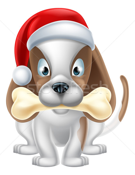 Cartoon Christmas Puppy Stock photo © Krisdog