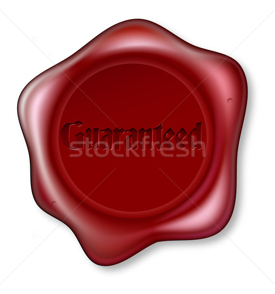 Guaranteed red wax seal Stock photo © Krisdog