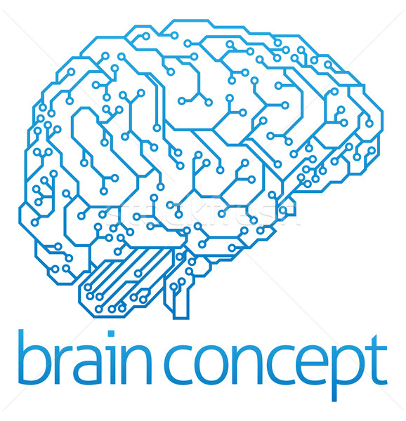 искусственный интеллект аннотация иллюстрация электронных плате мозг Сток-фото © Krisdog