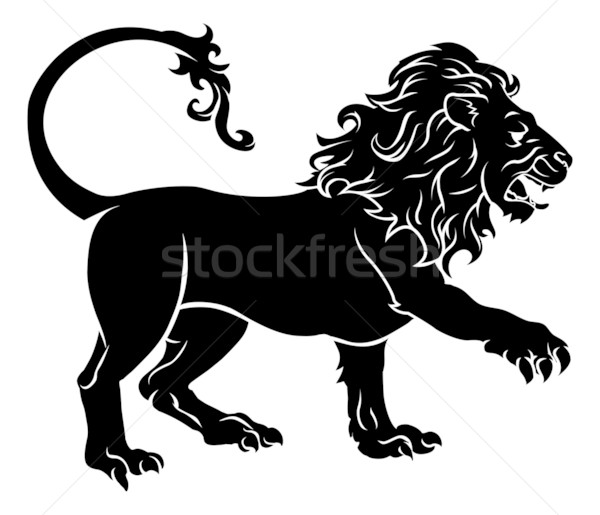 Stylised Lion illustration Stock photo © Krisdog