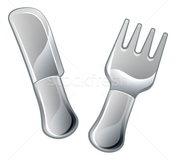 Cartoon Knife and Fork Stock photo © Krisdog