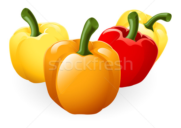 Sweet bell pepper illustration Stock photo © Krisdog
