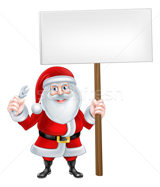 Santa Plumber Sign Stock photo © Krisdog