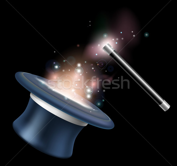 Magia varita mágica ilustración forma estrellas luz Foto stock © Krisdog