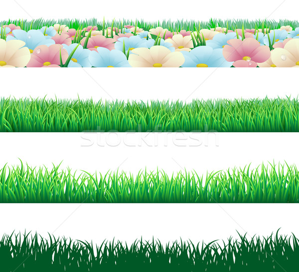 Seamless grass elements Stock photo © Krisdog