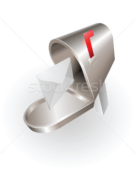 Mailbox illustrazione lettera rosso comunicazione busta Foto d'archivio © Krisdog
