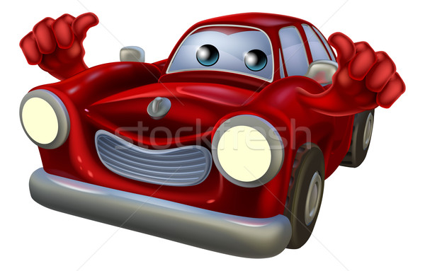 Thumbs up cartoon car mascot Stock photo © Krisdog