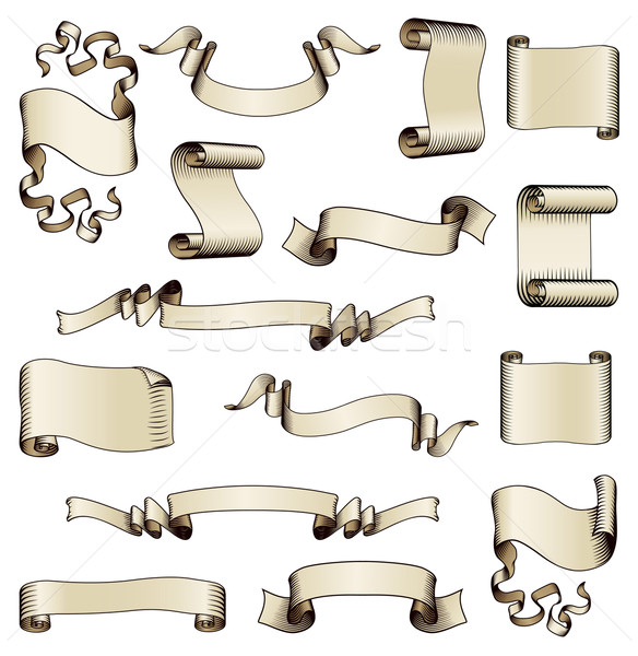 スクロール バナー フラグ デザイン 要素 いくつかの ストックフォト © Krisdog
