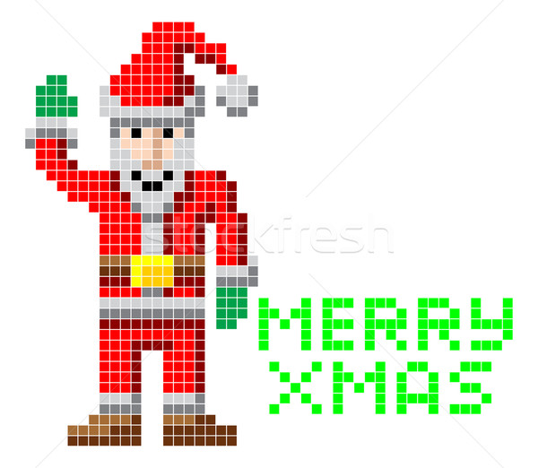 Rétro pixel art Noël jeu vidéo [[stock_photo]] © Krisdog