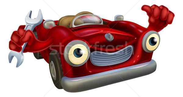 Car mechanic mascot Stock photo © Krisdog